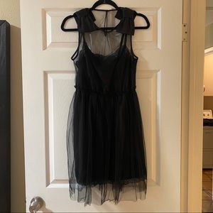 Rodarte + Target Black Slip Mini Dress, small